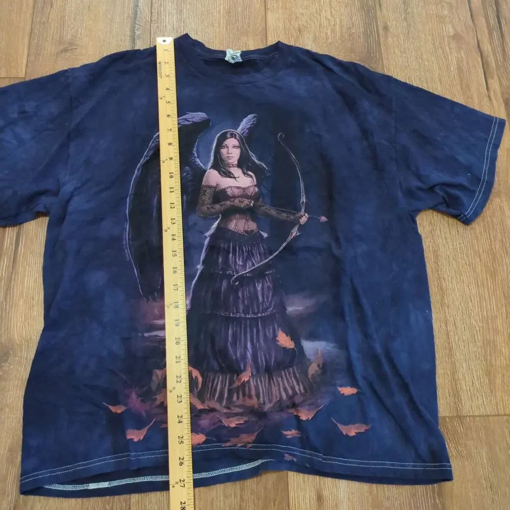 VTG The‎ Mountain Adult XL Shirt Goth Emo Elf Fairy Archer Whimsygoth Wings - Picture 4 of 6